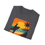 Sunset Surfer on Beach T-Shirt