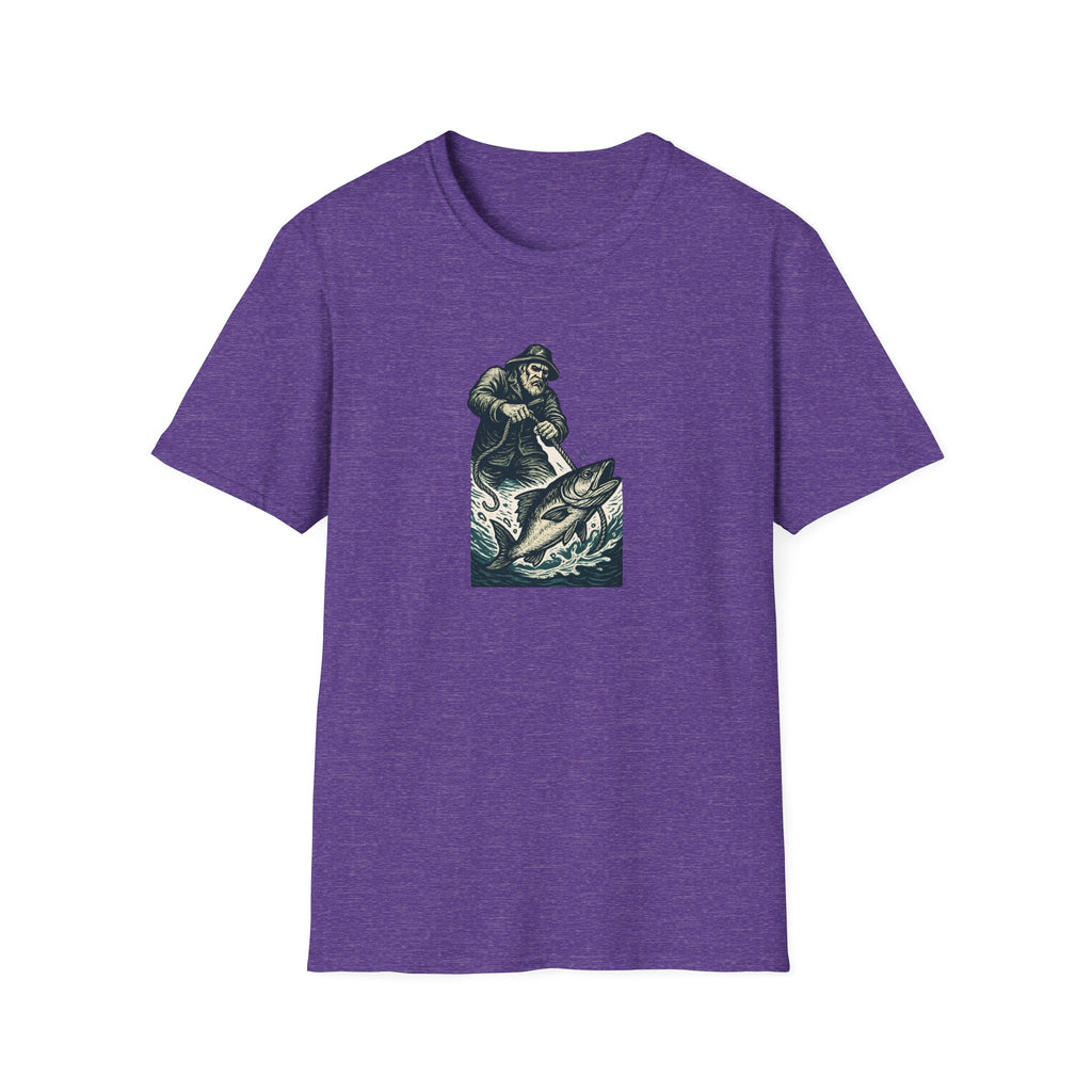 Fisherman Reeling Giant Fish T-Shirt