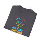 Puzzle Time Neon Heart T-Shirt